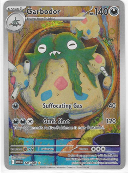 2025 Garbodor IR 141/086 SV: White Flare English PACK FRESH NM Pokemon TCG - Image 1