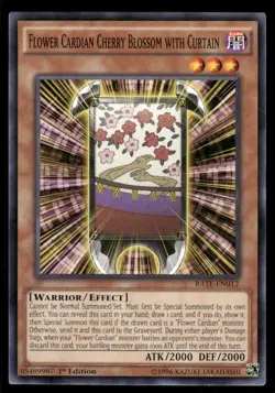 Yu-Gi-Oh! TCG Flower Cardian Cherry Blossom Curtain 1st Edition - Image 1