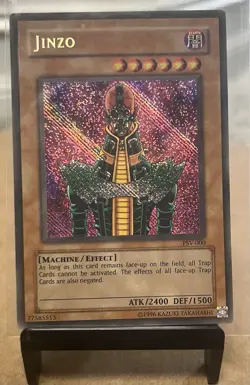 YuGiOh Jinzo PSV-000 Secret Rare *RARE Condition* - Image 1