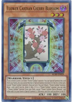 Yugioh - Flower Cardian Cherry Blossom (Ultra Rare) (1st Edition) - BLAR-EN029 P - Image 1