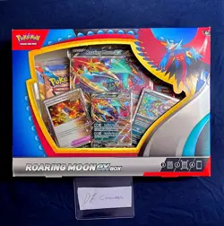 Pokemon TCG Roaring Moon ex Box. 4 Booster Packs, Foil Promo Cards. Sealed - Image 1