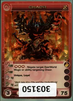(303150) CHAOR 105/100/70/70/75 (4 Max Stats) Ultra Rare Foil Chaotic Card - Image 1