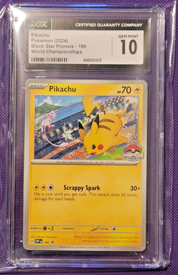 Pikachu 190 Scarlet & Violet Promo Pokemon Card; CGC Gem Mint 10 - Image 1