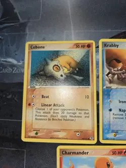 Fire Red & Leaf Green 3 Card Lot Cubone, Krabby, Charmander Pokemon - Image 2