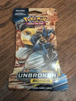 Pokemon TCG Sun & Moon Unbroken Bonds 10 Card Booster Pack, 1 Code Card, Sealed - Image 3