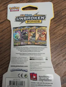 Pokemon TCG Sun & Moon Unbroken Bonds 10 Card Booster Pack, 1 Code Card, Sealed - Image 5