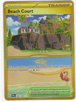 Beach Court Gold Hyper Rare 263/182 SV04 Paradox Rift Pokemon English - Image 1
