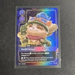 Foil Riftbound Teemo Card 263/298 card English Ver League Of Legends - Image 1