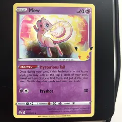 Mew Celebrations Holo Rare Card 011/025 Near Mint NM Condition - Image 1
