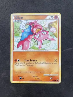 Pokemon Card Gligar Undaunted Common 49/90 LP - Image 1