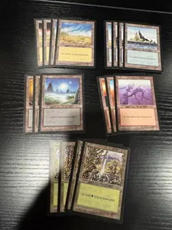 MTG Mirage Basic Land lot, 38 cards - all NM to LP - Image 1