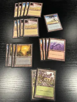 MTG Mirage Basic Land lot, 38 cards - all NM to LP - Image 2