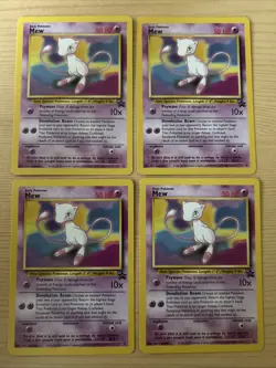Original Pokemon Cards Mew 8 Black Star Promo x4 WOTC 1999/2000 TCG - Image 1