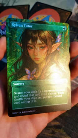 Sylvan Tutor FOIL Proxy Playtest Card Custom Fantasy Anime Elf Girl Art Design - Image 2