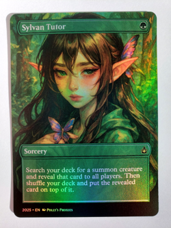 Sylvan Tutor FOIL Proxy Playtest Card Custom Fantasy Anime Elf Girl Art Design - Image 5
