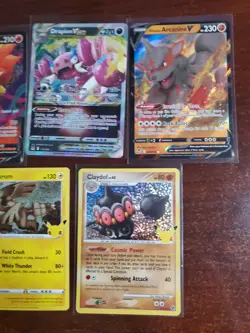 Pokemon 5 Card Lot Holos EX, V And Rare Cards , Great Value Set Building Lot17 - Image 3