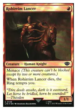 Rohirrim Lancer (Foil) Lord of the Rings MTG - NM+ - Image 1