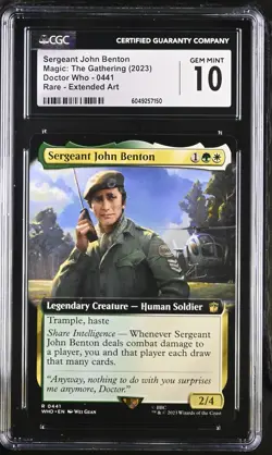 SERGEANT JOHN BENTON Doctor Who Extended Art Rare CGC 10 MTG - Image 1