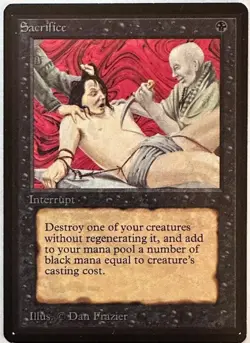 Sacrifice" Magic: The Gathering Beta Edition - Ex. - Image 1
