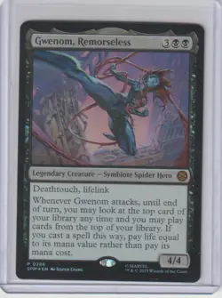 Magic The Gathering Marvel Spider-Man - Gwenom, Remorseless Gift Promo Foil #028 - Image 1