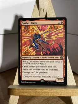 Spider-Punk Rare Regular #0092 2025 MTG Marvel’s Spider-Man NM-MT Look! - Image 2