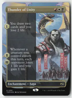 MTG - Thunder of Unity FOIL (Borderless) R Tarkir: Dragonstorm 391 LP-NM - Image 1