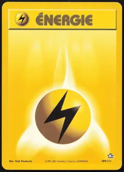 Carte Pokemon Energie Electrique 109/111 Neo Genesis Francais - Image 1