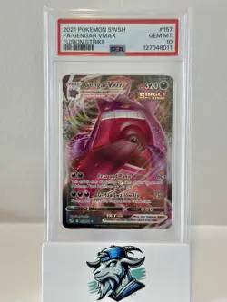 2021 Pokemon Gengar VMAX #157/264 Fusion Strike Full Art PSA 10 - Image 1