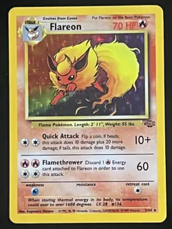 Pokemon TCG Flareon Jungle 3/64 Holo - Image 1