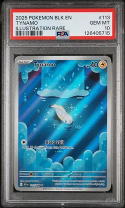 2025 POKEMON BLK EN-BLACK BOLT ILLUSTRATION RARE #113 TYNAMO PSA 10 - Image 1
