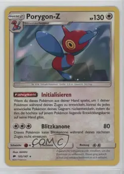 Porygon-Z German Pokemon Sun & Moon Burning Shadows #105 - Image 1