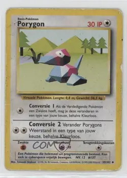 Porygon Dutch Pokemon Base Set #39 1999 - Image 1