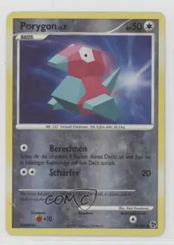 Porygon German Reverse Foil Pokemon Diamond & Pearl Great Encounters #81 2008 - Image 1