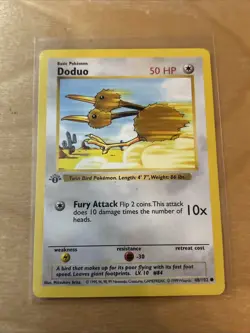 Pokemon TCG - DODUO - 48/102 - 1ST EDITION/SHADOWLESS - BASE SET (1999) - LP - Image 1