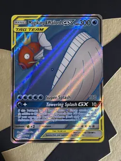 Pokemon SM - Team Up Magikarp & Wailord GX (Full Art) (UR) #160 (Holo) NM - Image 1
