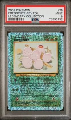 Pokemon 2002 Exeggcute 75/110 Legendary Collection Reverse Holo PSA 9 MINT - Image 1