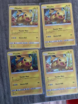 Pikachu Sun & Moon Shining Legends SM76 Black Star Promo Cosmos Holo Pokemon TCG - Image 1