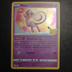 Mew 011/025 Celebrations 25th Anniversary Holo Rare Pokemon TCG Near Mint - Image 1
