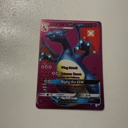 Charizard GX Premium Gold Purple Fan Art Textured Collector Pokemon - Image 1