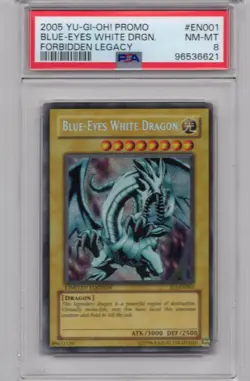 Yu-Gi-Oh! Blue-Eyes White Dragon Forbidden Legacy FL1-EN001 Limited PSA 8 - Image 1