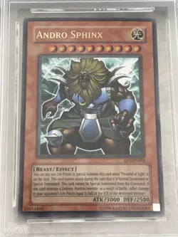 YuGiOh Andro Sphinx #EP1-EN002 Graded WCG 10 Gem Mint - Image 2