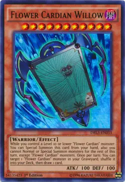 Flower Cardian Willow - DRL3-EN033 - Ultra Rare - 1st Edition - Lightly Played - Image 1