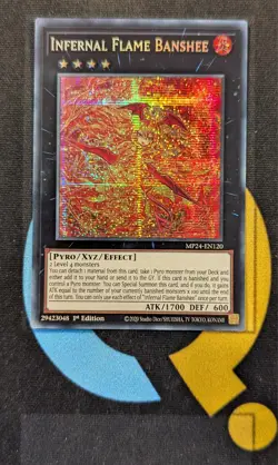 MP24-EN120 Infernal Flame Banshee Prismatic Secret Rare 1st Edition YuGiOh - Image 1