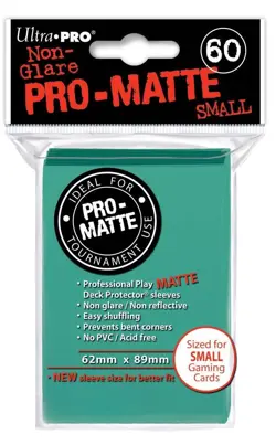 Ultra Pro Deck Protector Small Matte 60 Card Sleeves AQUA YuGiOh Vanguard - Image 2