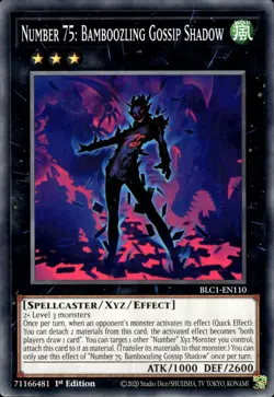 Number 75: Bamboozling Gossip Shadow - 1st Edition BLC1-EN110 - NM - YuGiOh - Image 1