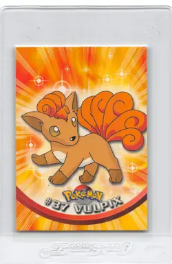 VULPIX #37 - GREEN Logo - NON-HOLO - SERIES 1 - TOPPS Pokemon Card - NM/LP - Image 1