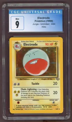 Electrode 2/64 Jungle Holo Rare Pokemon Card CGC 9 - Image 1