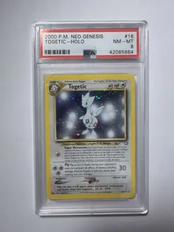 Pokemon Card PSA 8 Togetic Neo Genesis 2000 Holo WOTC Ultra Rare 16/111 - Image 1