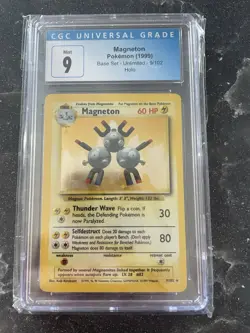 CGC 9 MINT Magneton 1999 Base Set 9/102 Holo Pokemon Card - Image 1