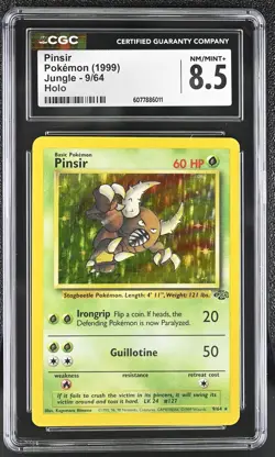 CGC 8.5 Pinsir 1999 Jungle 9/64 Holo Pokemon Card - Image 1